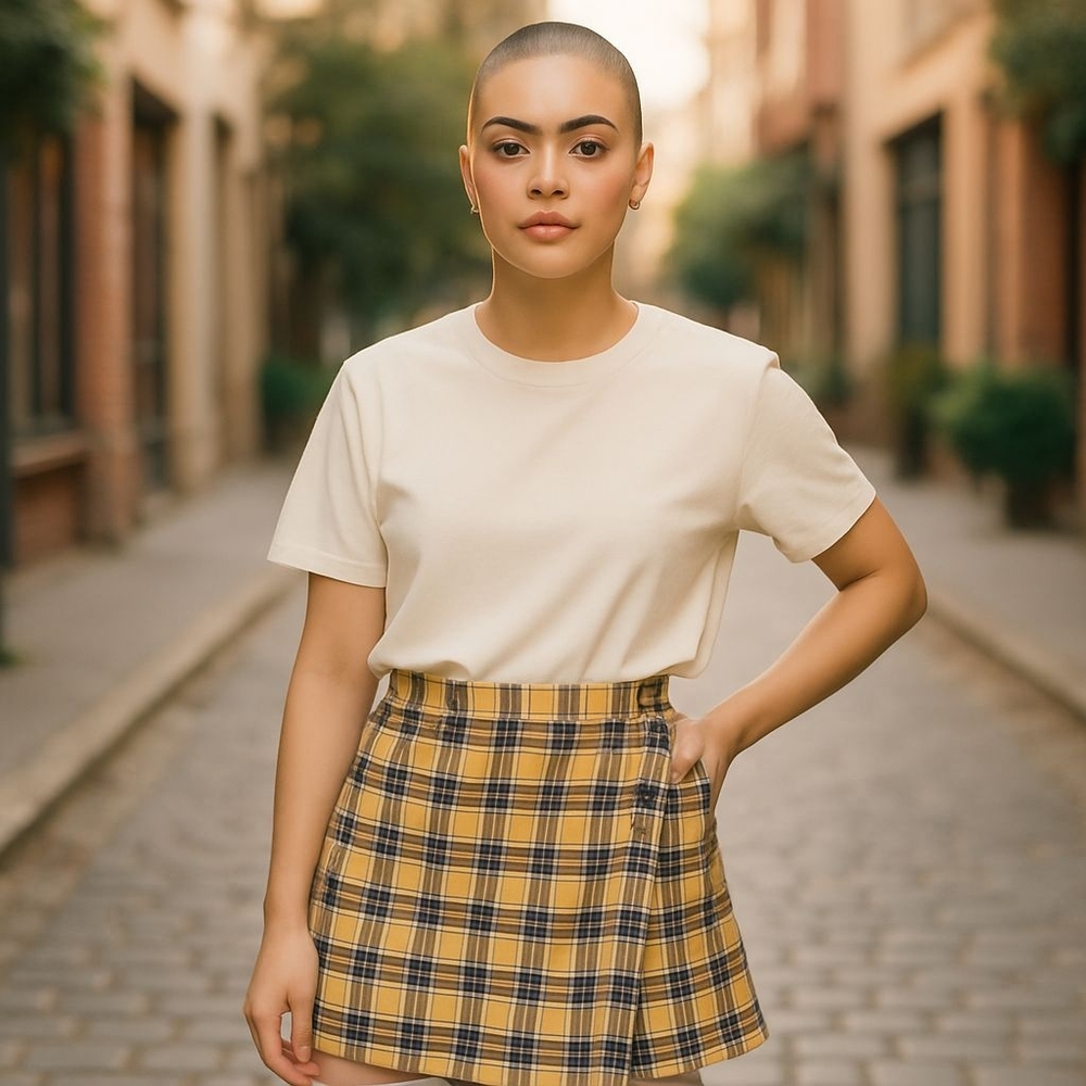 Hollister Yellow and Black Plaid Skirt - Picture 4 of 5